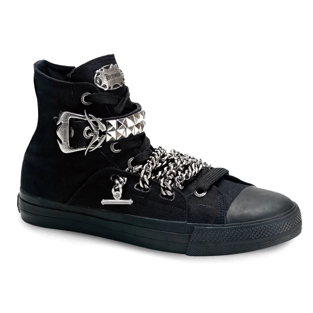 Demonia Sneakers Stores - Black Mens Deviant-110